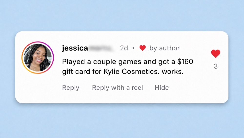 DropShop player review: earned a $160 Kylie Cosmetics gift card